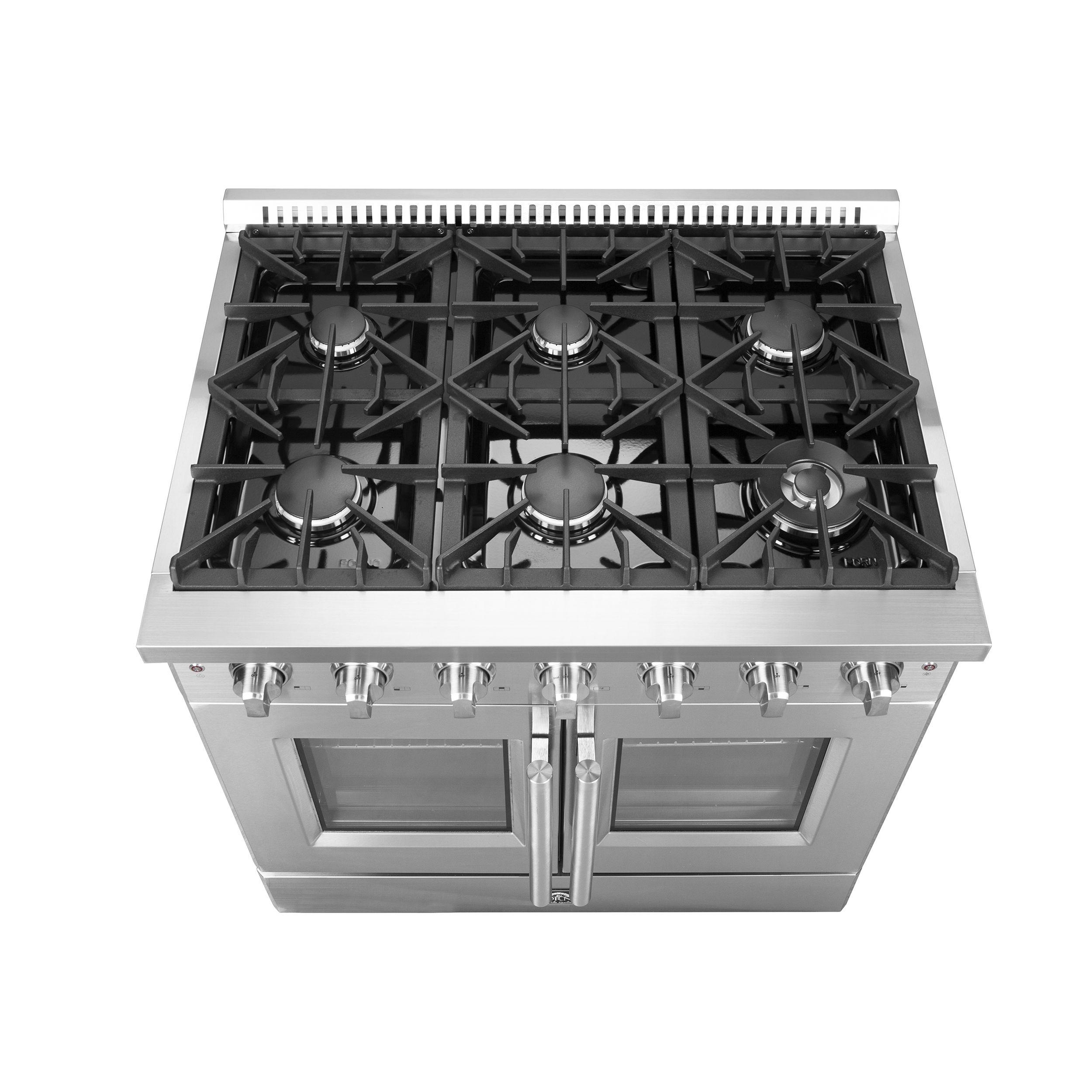 Forno FFSGS644436 Forno Galiano 36" Freestanding French Door Gas Range