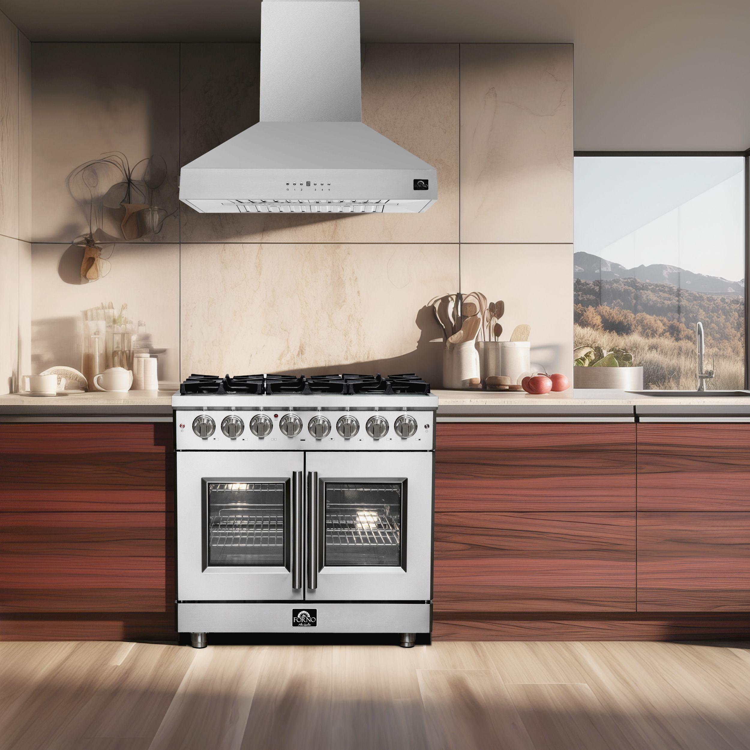 Forno FFSGS632536 Forno Massimo 36" Freestanding French Door Dual Fuel Range