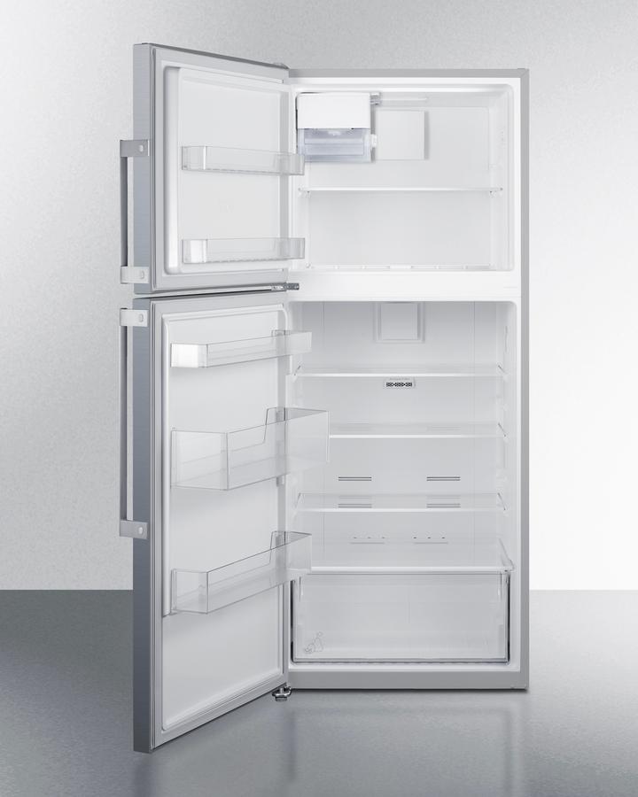 Summit FF1514SSIMLHD 28" Wide Top Mount Refrigerator-Freezer With Icemaker