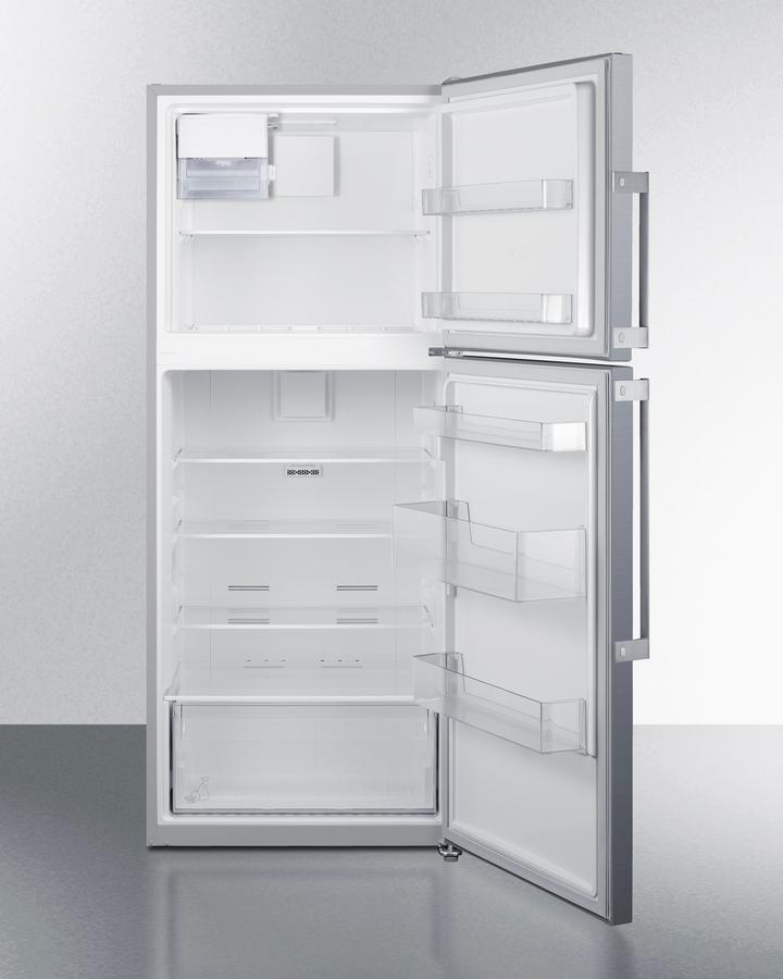 Summit FF1514SSIM 28" Wide Top Mount Refrigerator-Freezer With Icemaker