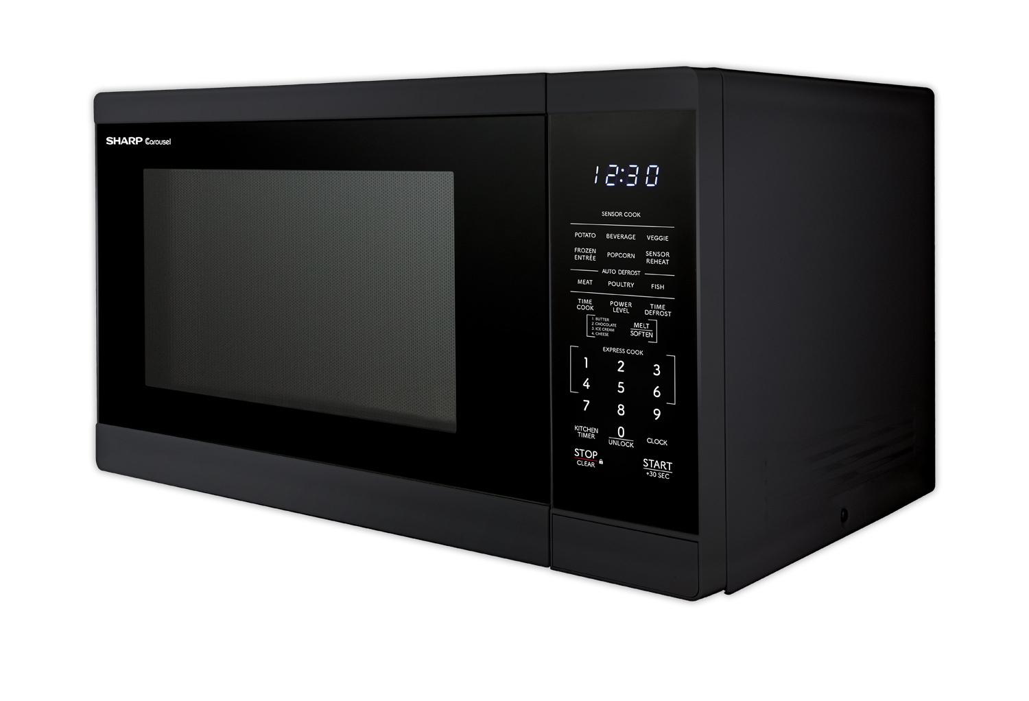 Sharp SMC1461KB Sharp 1.4 Cu. Ft. 1100W Black Countertop Microwave Oven