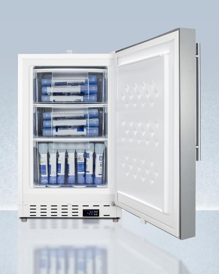 Summit ADA305AFSSHVLHD 20" Wide Built-In Healthcare All-Freezer, Ada Compliant