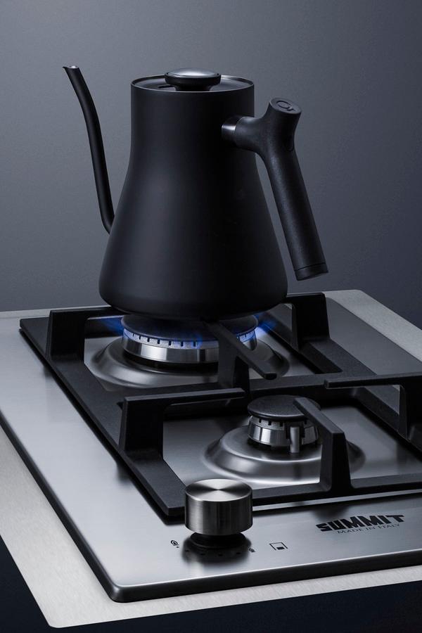 Summit GCJ2SSLPTK15 15" Wide 2-Burner Propane Gas Cooktop In Stainless Steel