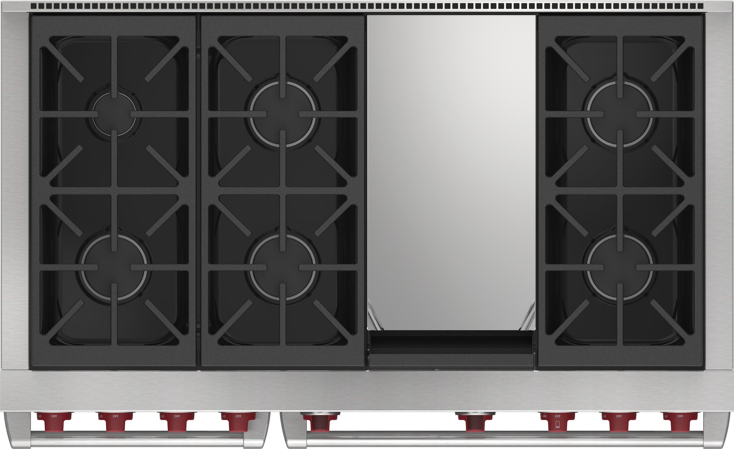 Wolf DF48650GBKP 48" Dual Fuel Range - 6 Burners And Infrared Griddle