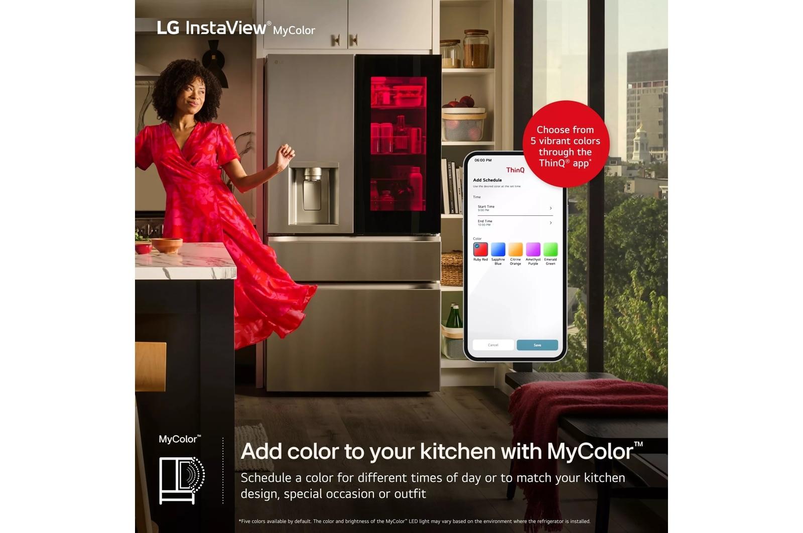 Lg LF29S8365S 29 Cu. Ft. Smart Instaview® Door-In-Door® Standard-Depth Max™ 4-Door French Door Refrigerator With Mycolor™
