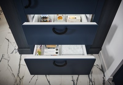 Sub-Zero DET3650CIIDL 36" Designer Over-And-Under Refrigerator/Freezer With Ice Maker And Internal Dispenser - Panel Ready