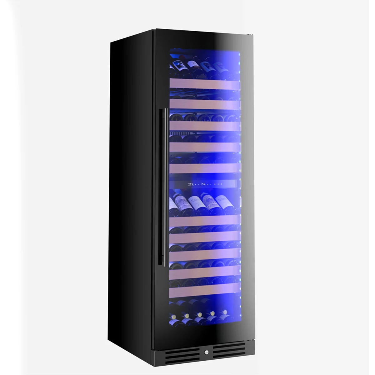 Xo Appliance XOU2470WDZGB Tall Dual Zone Wine Black Glass