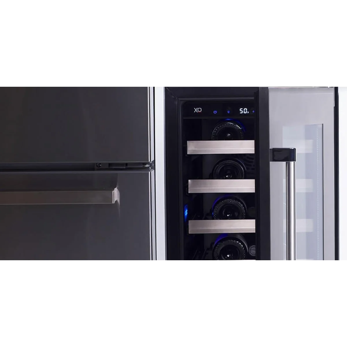 Xo Appliance XOU24WDZGBSL Dual Zone Wine 24" Black Stainless Lh