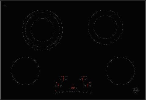 Bertazzoni PE244CER 24 Ceran Touch Control Cooktop 4 Heating Zones Nero