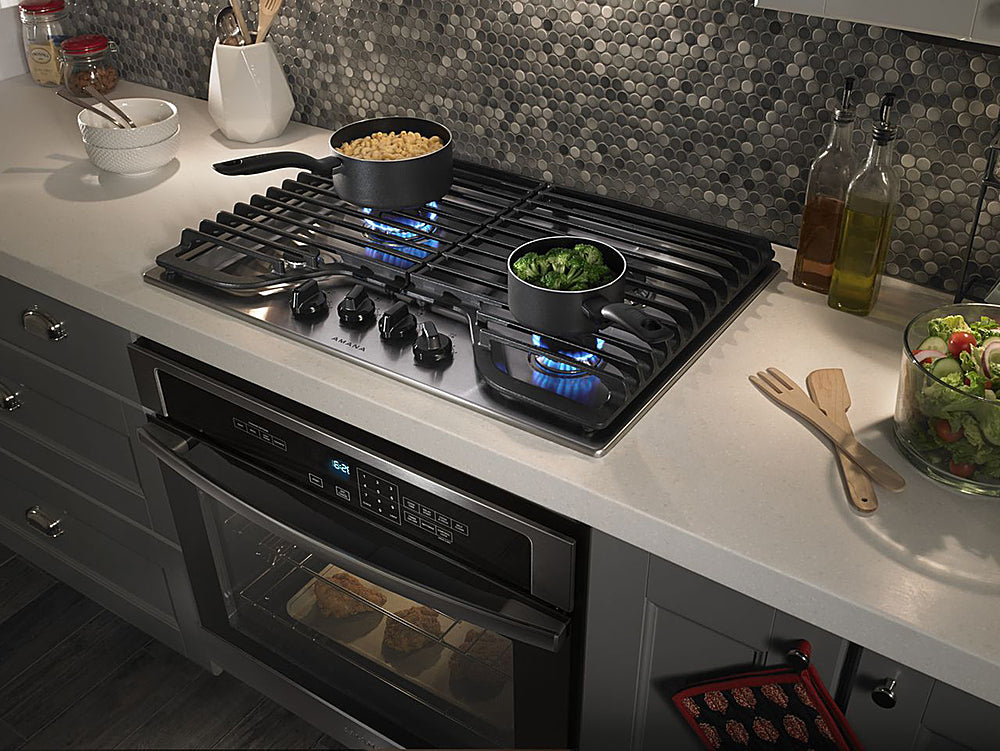 Amana AGC6540KFS 30-Inch Gas Cooktop With 4 Burners - Stainless Steel
