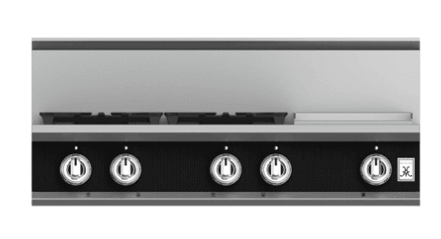 Hestan KRT364GDLPBK 36" 4-Burner Rangetop With 12" Griddle - Liquid Propane - Black / Stealth