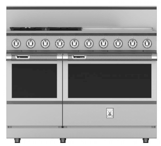 Hestan KRD484GDLP 48" 4-Burner Dual Fuel Range With 24" Griddle - Liquid Propane - Stainless Steel / Steeletto