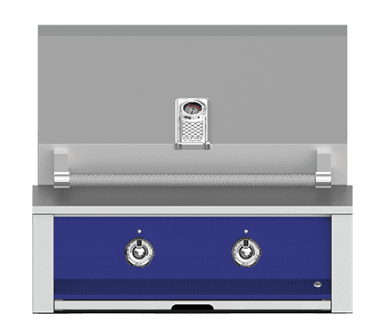 Hestan EMB30NGBU Aspire Series - 30" Natural Gas Built In Grill W/ U-Burner And Sear Burner - Prince / Blue