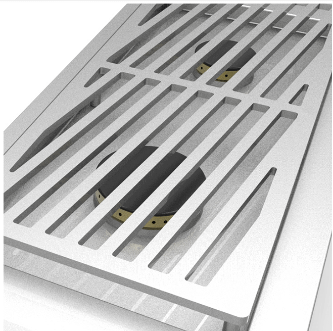 Hestan AGB122LPDG Hestan 12" Liquid Propane Gas Double Side Burner For Grill Agb122 - Dark Grey (Custom Color: Pacific Fog)