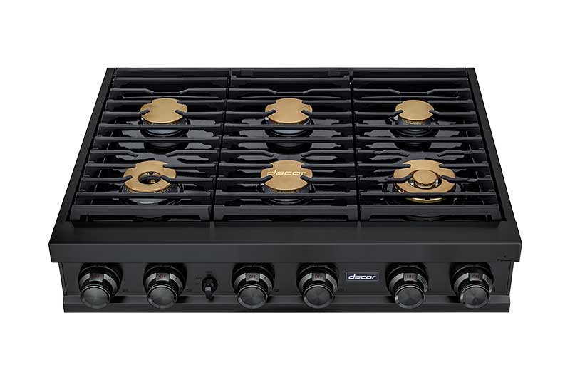 Dacor DTT36M876PM 36" Rangetop, Graphite Stainless Steel, Liquid Propane