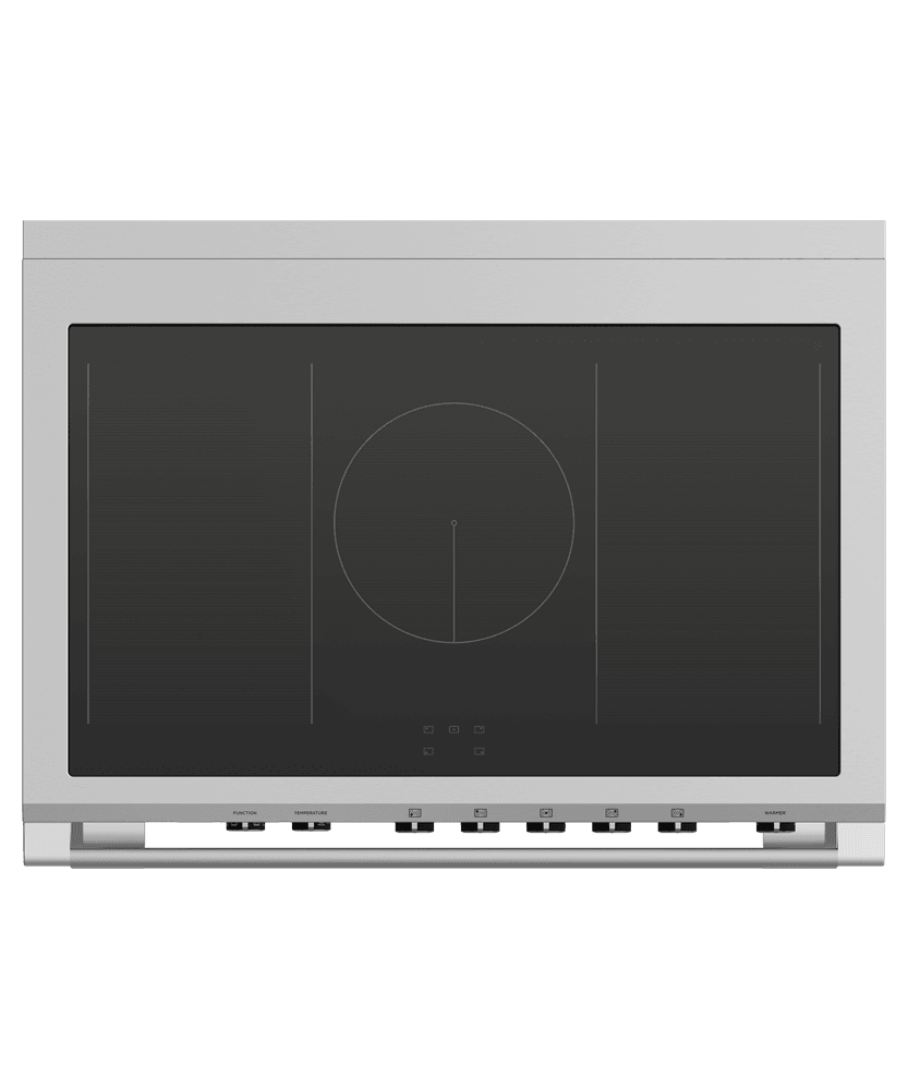 Fisher & Paykel OR36SCI6B1 Induction Range, 36", 5 Zones With Smartzone, Self-Cleaning