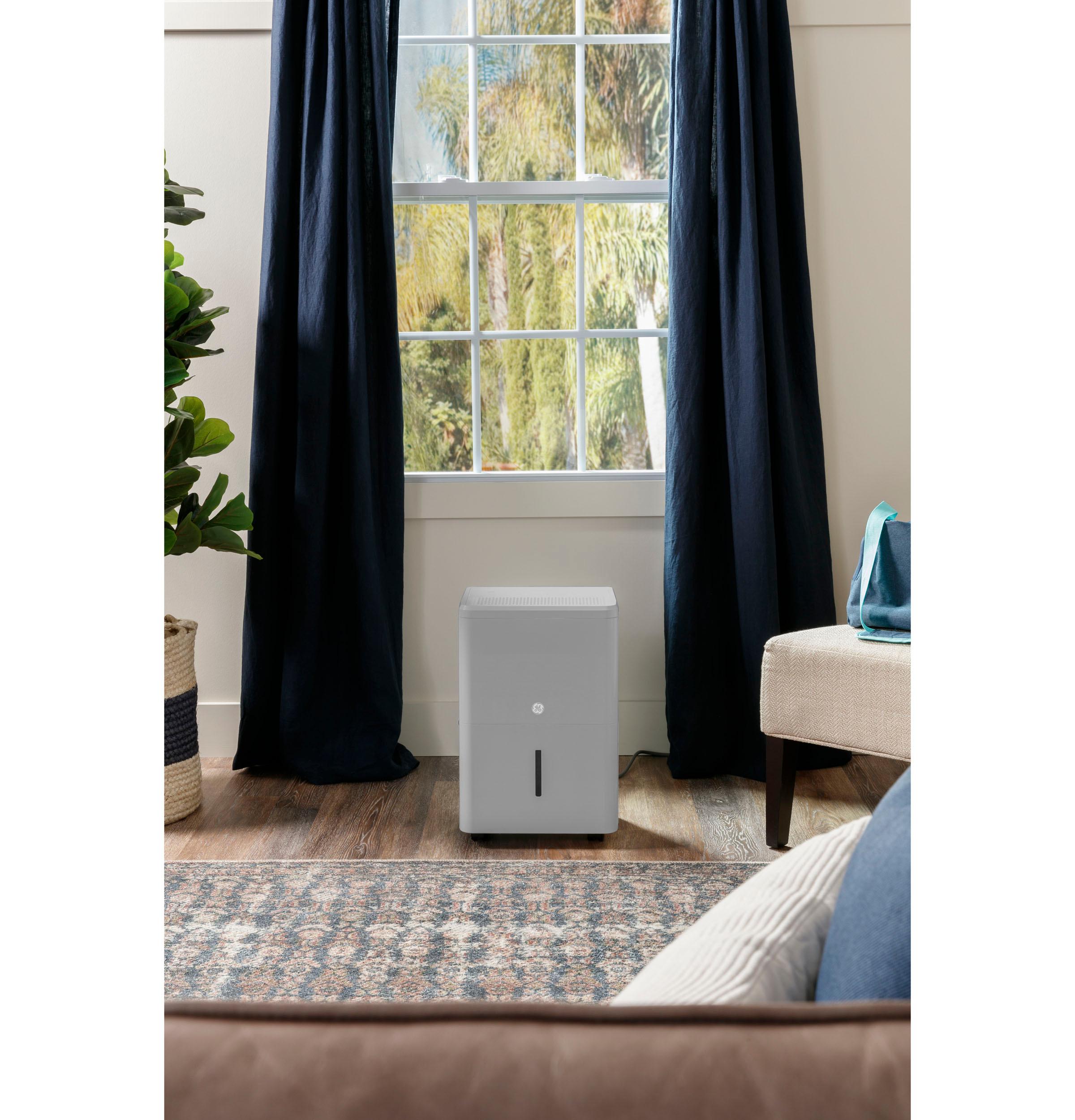 Ge Appliances AWHR50LB Ge® 50 Pint Energy Star® Smart Portable Dehumidifier With Smart Dry For Wet Spaces