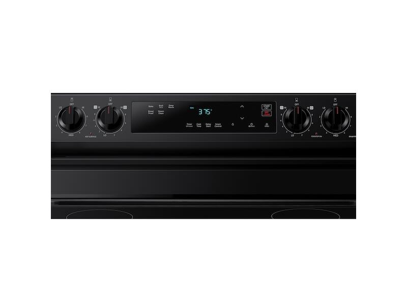 Samsung NE63A6111SB 6.3 Cu. Ft. Smart Freestanding Electric Range With Steam Clean In Black