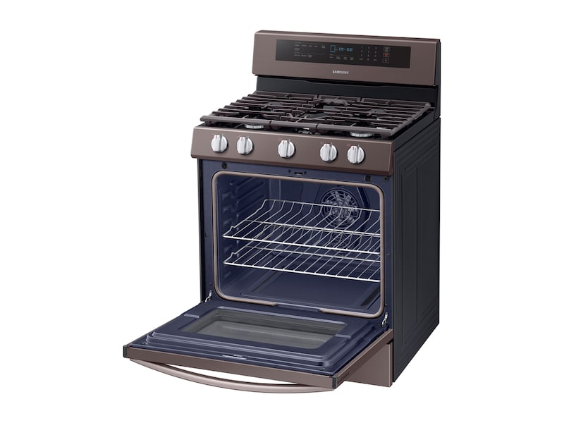 Samsung NX58R6631ST 5.8 Cu. Ft. Freestanding Gas Range With True Convection In Tuscan Stainless Steel