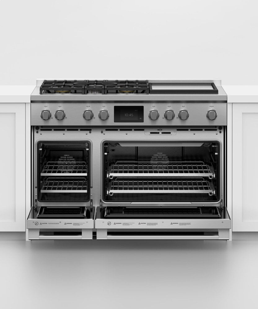 Fisher & Paykel RDV3485GDL Dual Fuel Range, 48", 5 Burners With Griddle, Self-Cleaning, Lpg