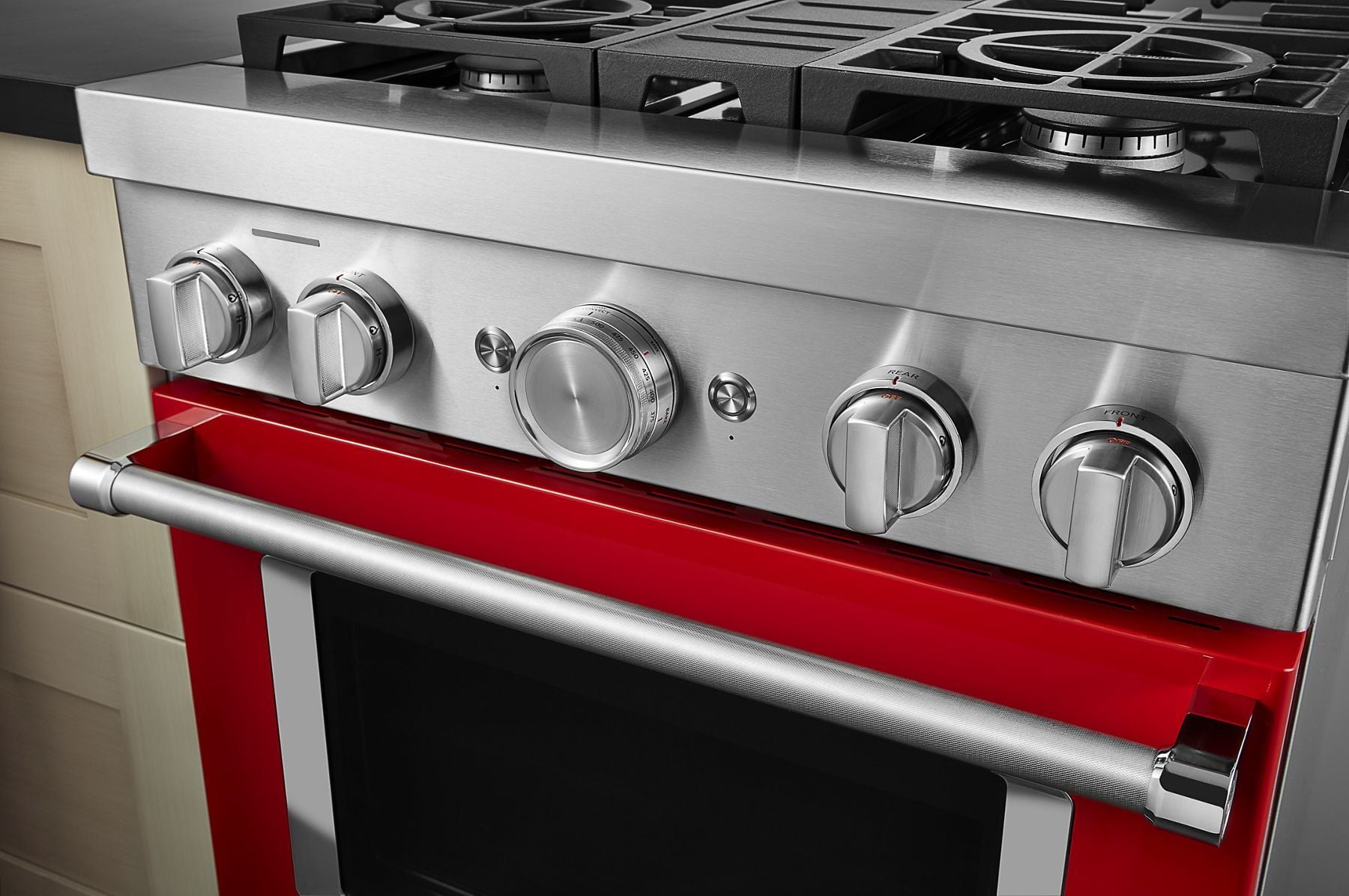 Kitchenaid KFGC500JPA Kitchenaid® 30'' Smart Commercial-Style Gas Range With 4 Burners - Passion Red