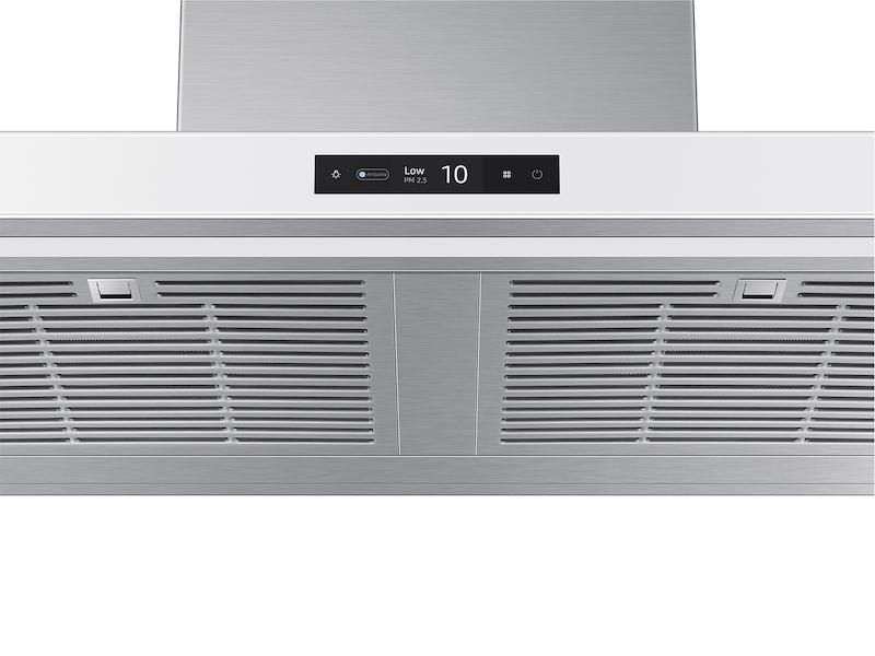 Samsung NK36CB700W12 36" Bespoke Smart Wall Mount Hood With Lcd Display In Clean White