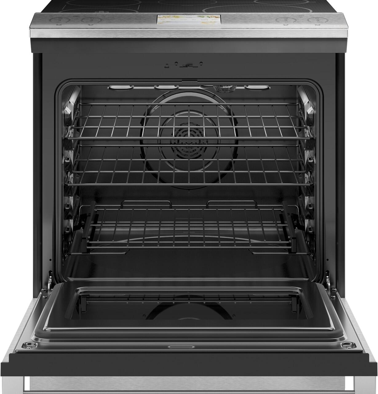 Cafe CHS90XM2NS5 Café 30" Smart Slide-In, Front-Control, Induction And Convection Range With In-Oven Camera In Platinum Glass
