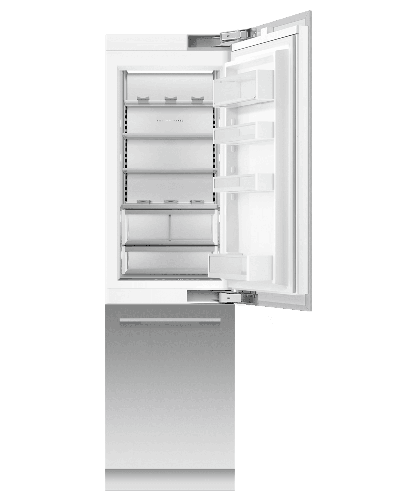 Fisher & Paykel RS2484WRU1 Integrated Refrigerator Freezer, 24", Ice & Water