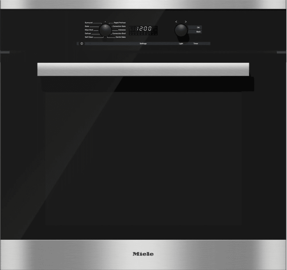 Miele H6281BP Stainless Steel - 30 Inch Convection Oven With Self Clean For Easy Cleaning.