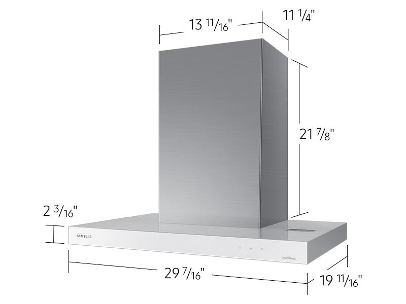 Samsung NK30CB600W12 30" Bespoke Smart Wall Mount Hood In Clean White