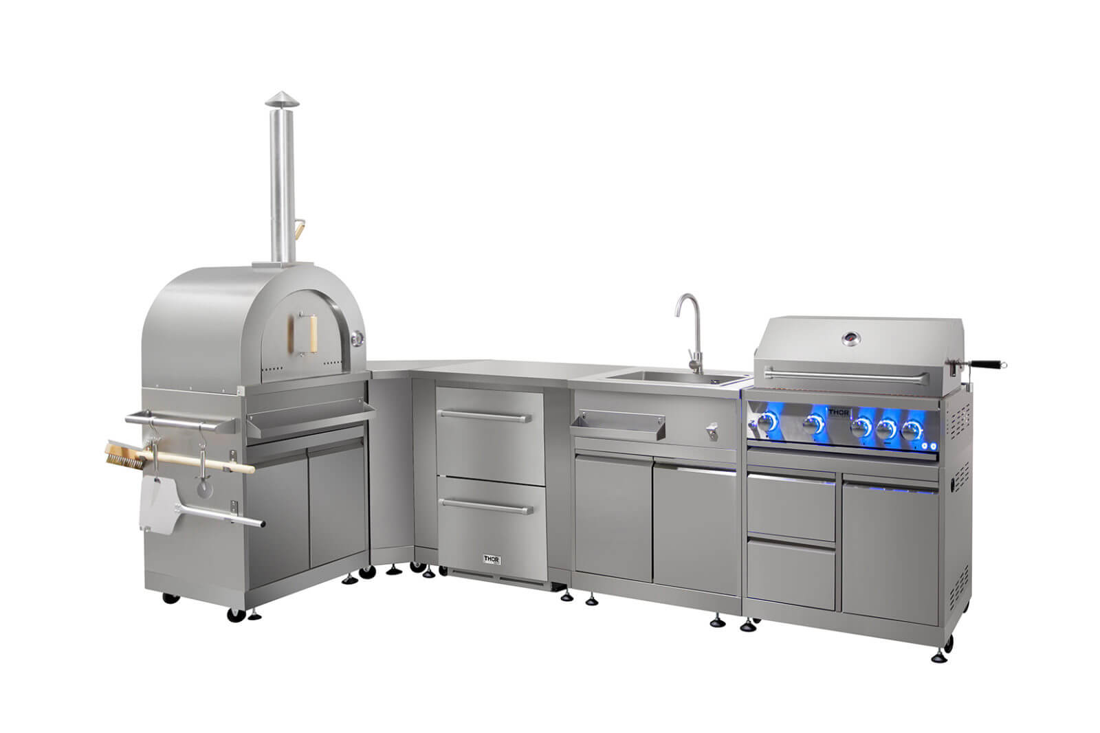 Thor Kitchen MK04SS304 32 Inch 4-Burner Gas Bbq Grill With Rotisserie In Stainless Steel