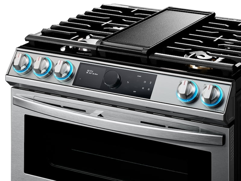 Samsung NY63T8751SS 6.3 Cu. Ft. Flex Duo™ Front Control Slide-In Dual Fuel Range With Smart Dial , Air Fry & Wi-Fi In Stainless Steel