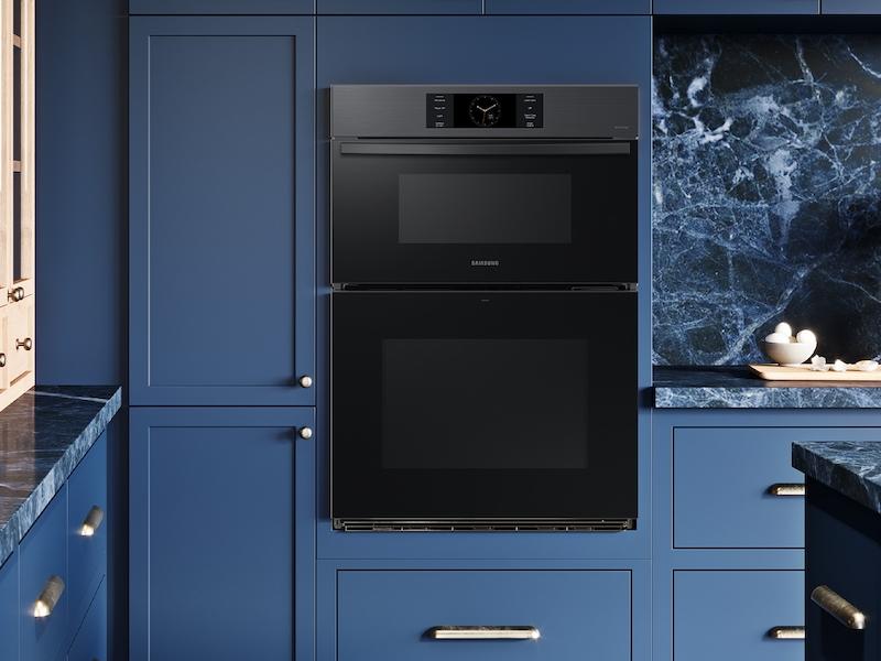 Samsung NQ70CG700DMT Bespoke 30" Microwave Combination Wall Oven With With Flex Duo™ In Matte Black Steel