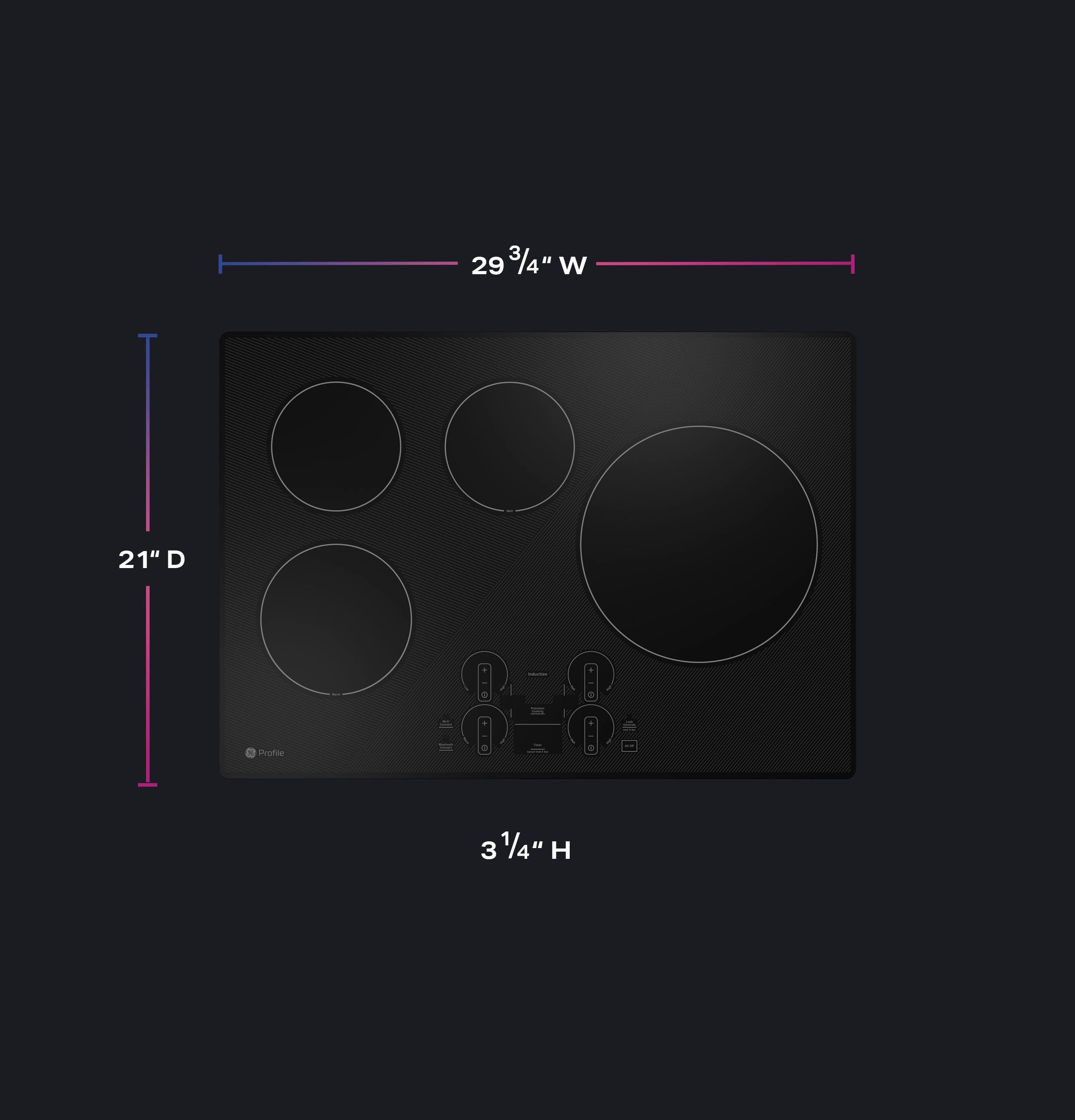 Ge Appliances PHP7030DTBB Ge Profile™ 30" Built-In Touch Control Induction Cooktop