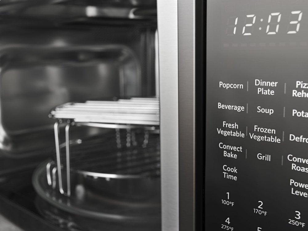 Kitchenaid KMCC5015GBS 21 3/4" Countertop Convection Microwave Oven With Printshield™ Finish - 1000 Watt - Black Stainless Steel With Printshield™ Finish