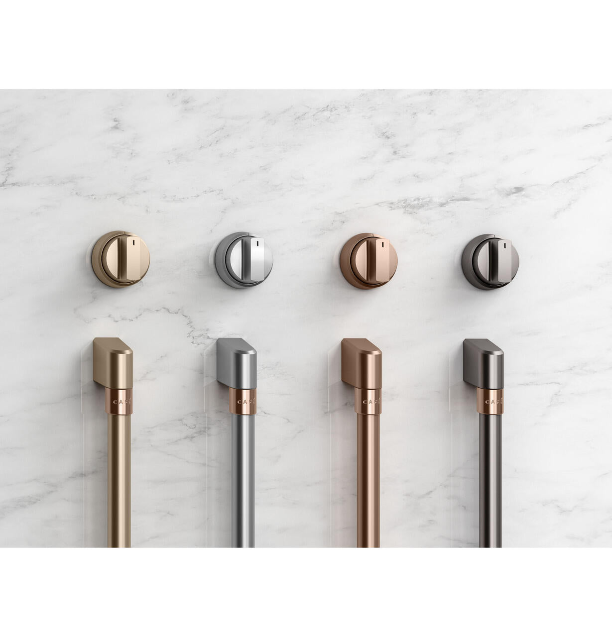 Cafe CXPR6HKPTCU Café™ 36" Brushed Copper Handle & Knob Set For Pro Range And Rangetop