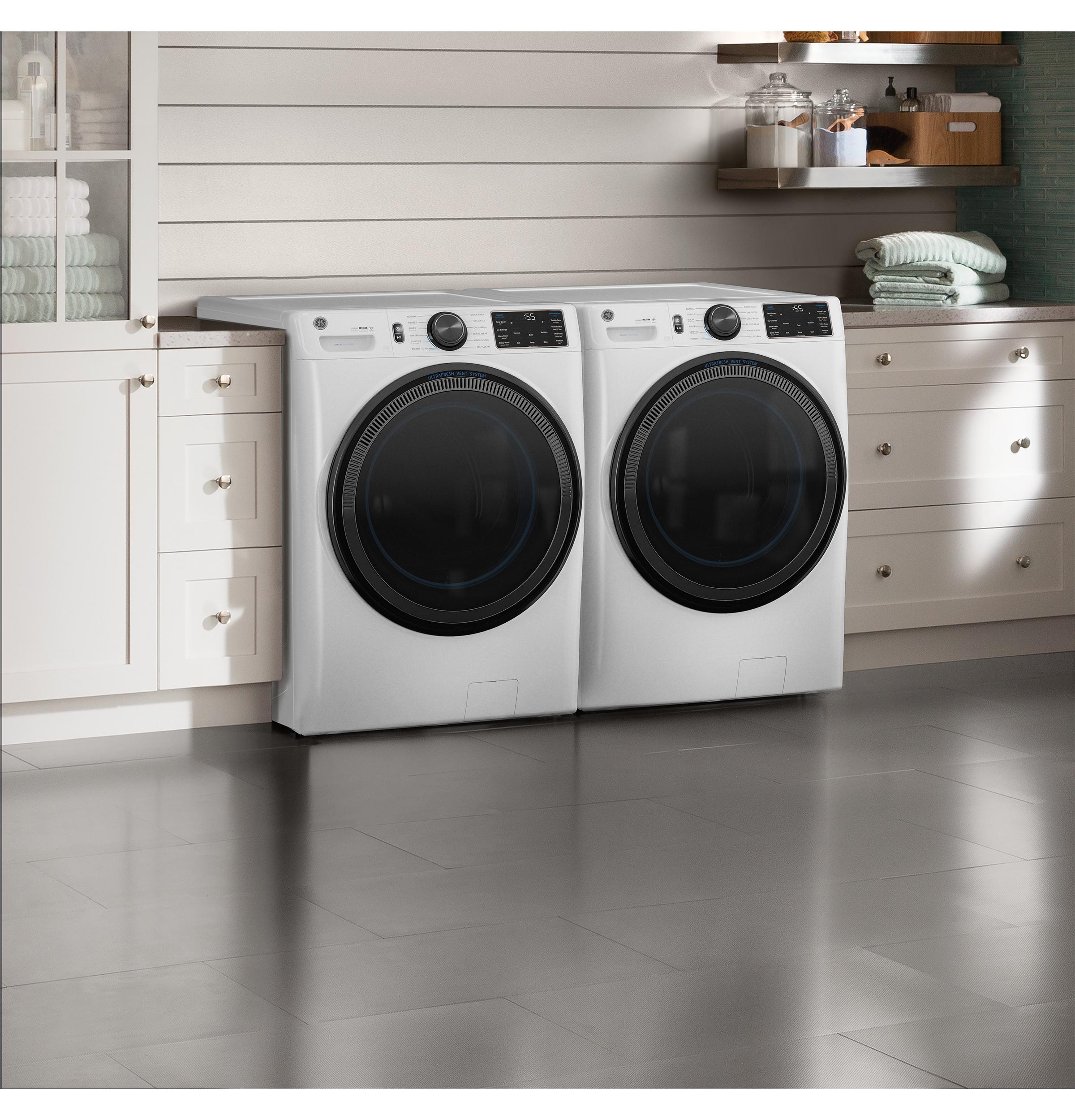 Ge Appliances GFD65GSSVWW Ge® 7.8 Cu. Ft. Capacity Smart Front Load Gas Dryer With Steam And Sanitize Cycle