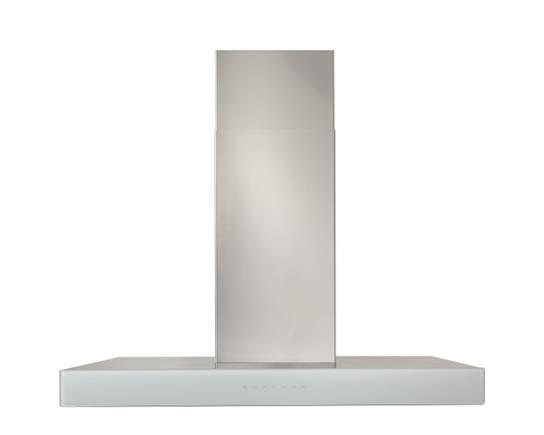 Best Range Hoods WCB3I36SBW Ispira 36-In. 650 Max Cfm Stainless Steel Chimney Range Hood With Purled™ Light System And White Glass