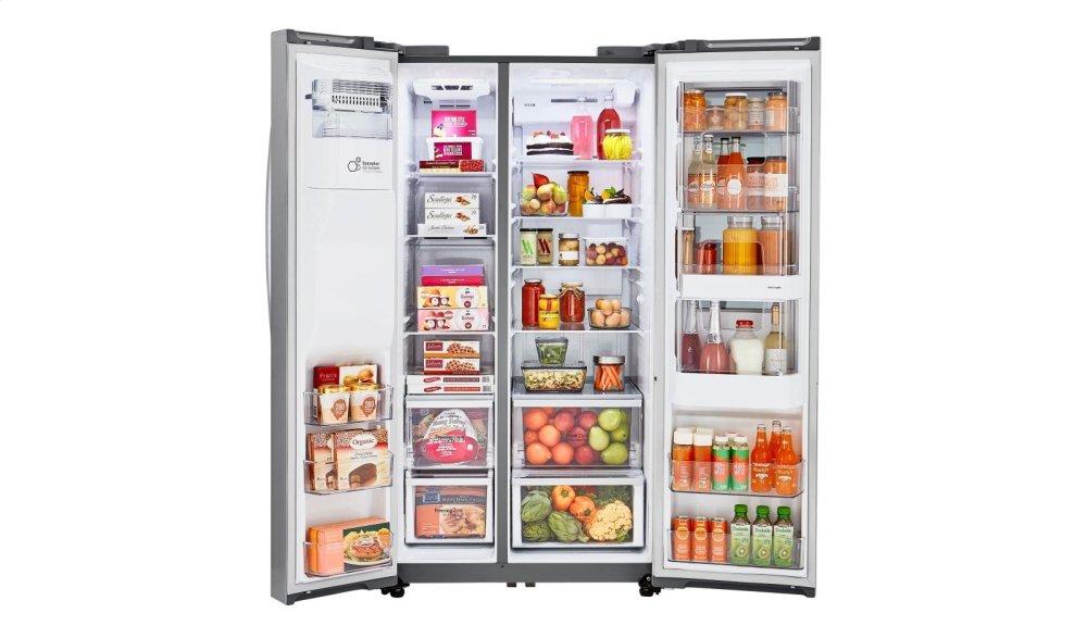 Lg LSXS26396S 26 Cu.Ft. Smart Wi-Fi Enabled Instaview™ Door-In-Door® Refrigerator