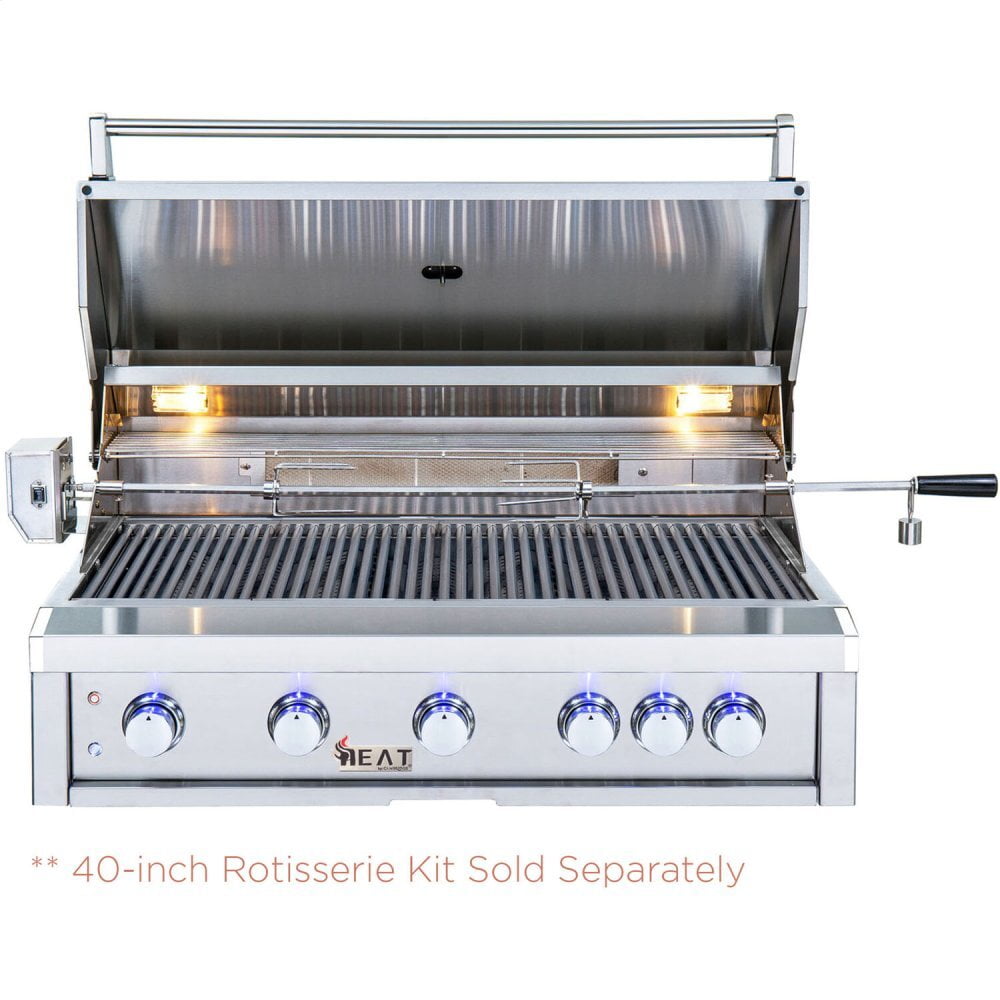 Heat Grills HTGR405NG Heat 40" 5-Burner Gas Grill W/ Infrared Burner - Ng