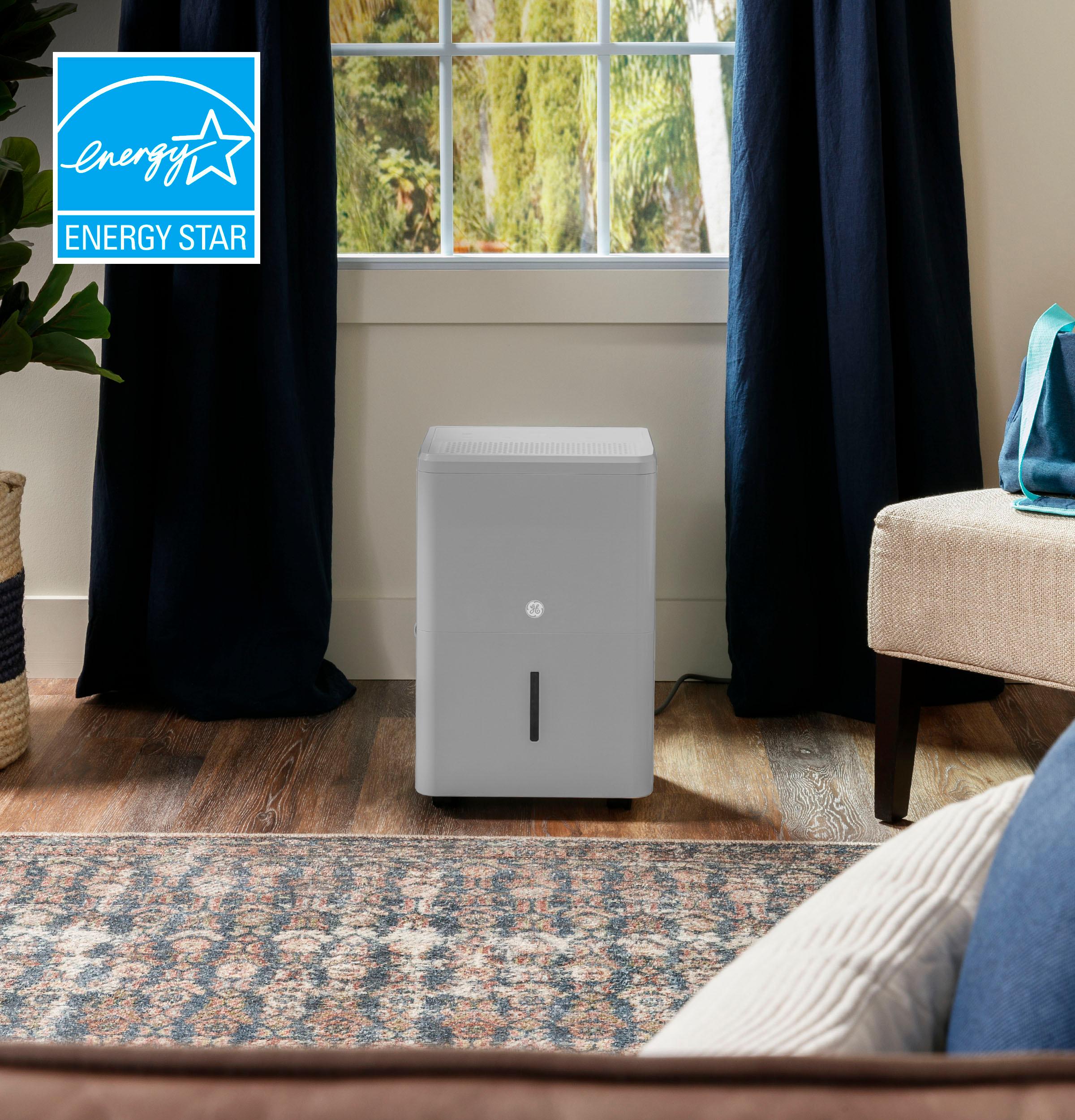 Ge Appliances ADHR50LB Ge® 50 Pint Energy Star® Portable Dehumidifier With Smart Dry For Wet Spaces