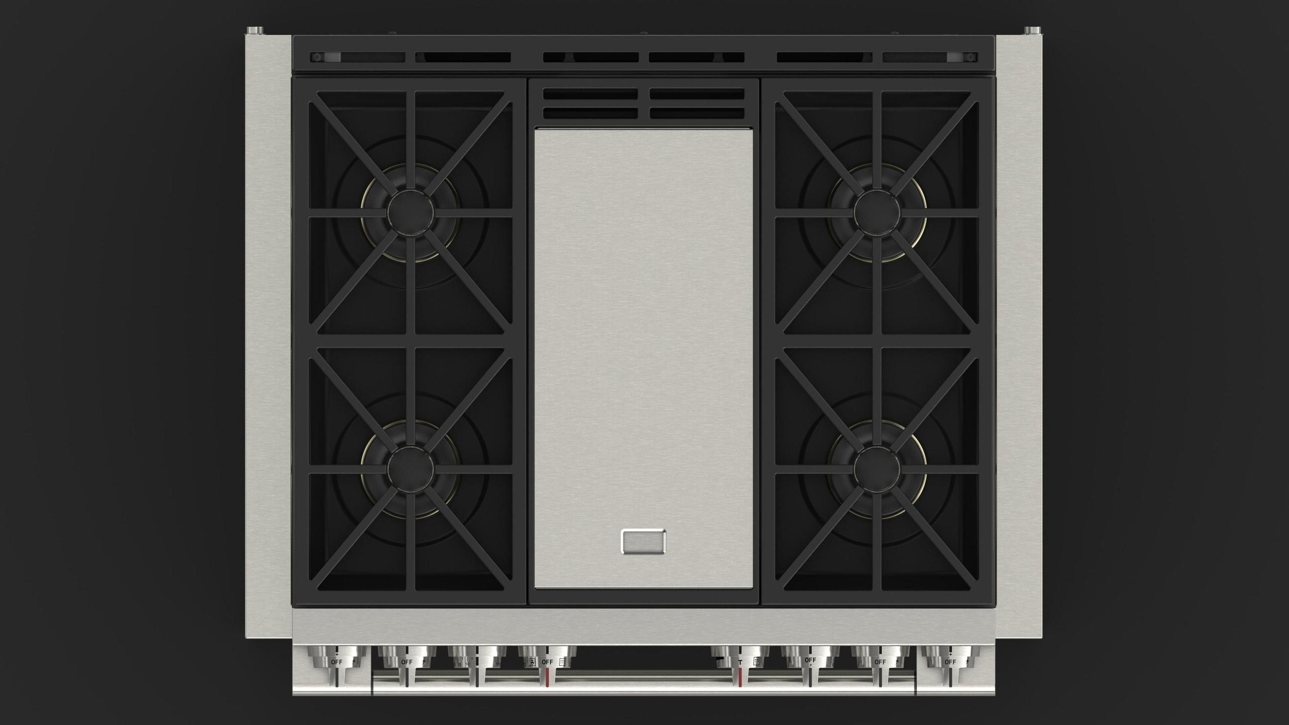 Fulgor Milano F6PDF364GS1 36 Dual Fuel Pro Range With Griddle