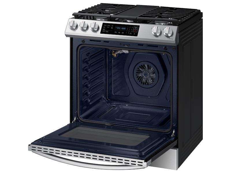 Samsung NX60BG8315SS 6.0 Cu. Ft. Smart Slide-In Gas Range With Air Fry & Convection In Fingerprint Resistant Stainless Steel