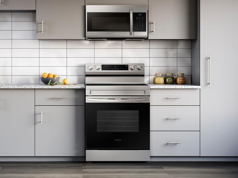 Samsung NE63A6111SS 6.3 Cu. Ft. Smart Freestanding Electric Range With Steam Clean In Stainless Steel