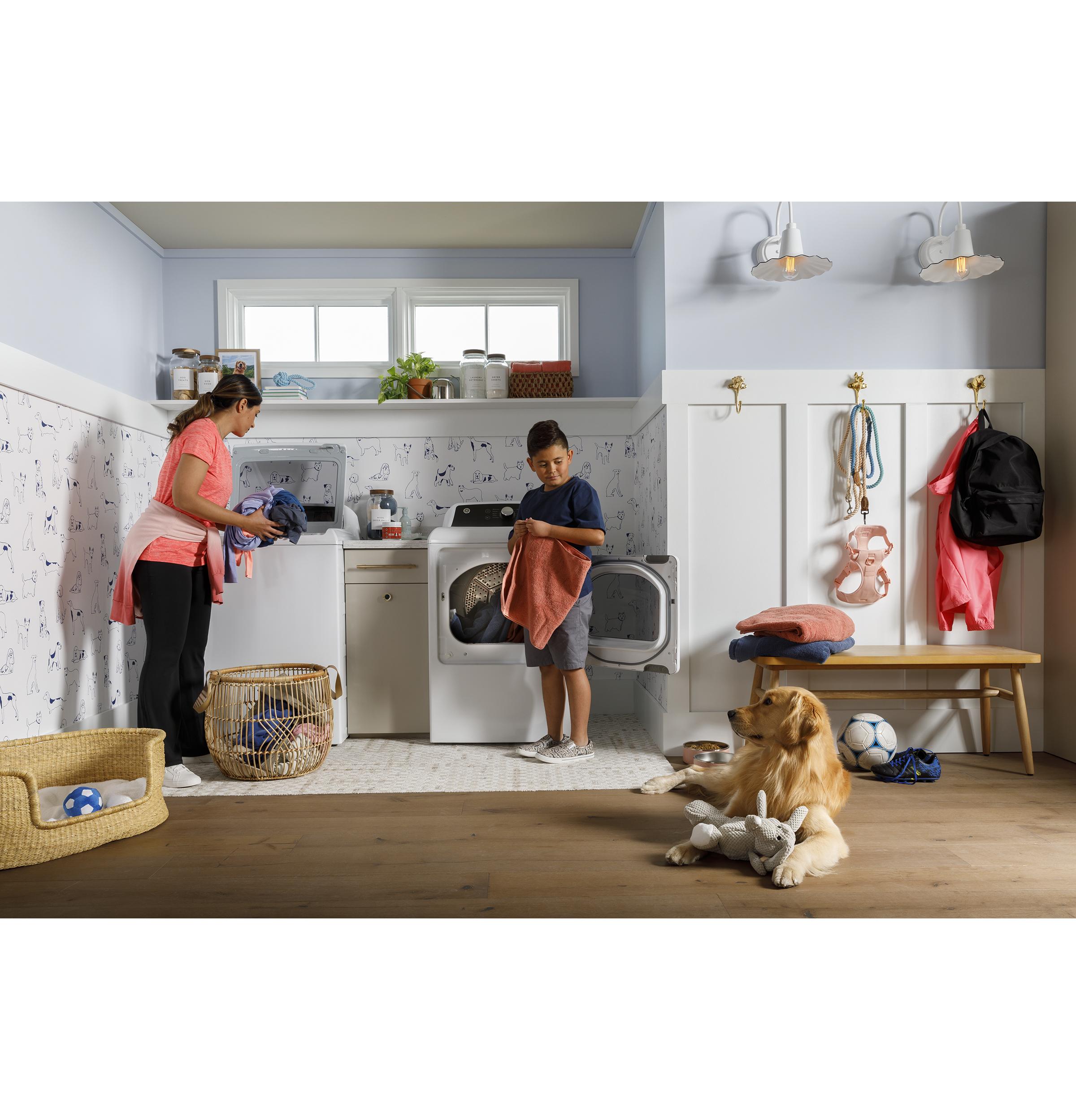 Ge Appliances GTD58GBSVWS Ge® 7.4 Cu. Ft. Capacity With Sensor Dry Gas Dryer
