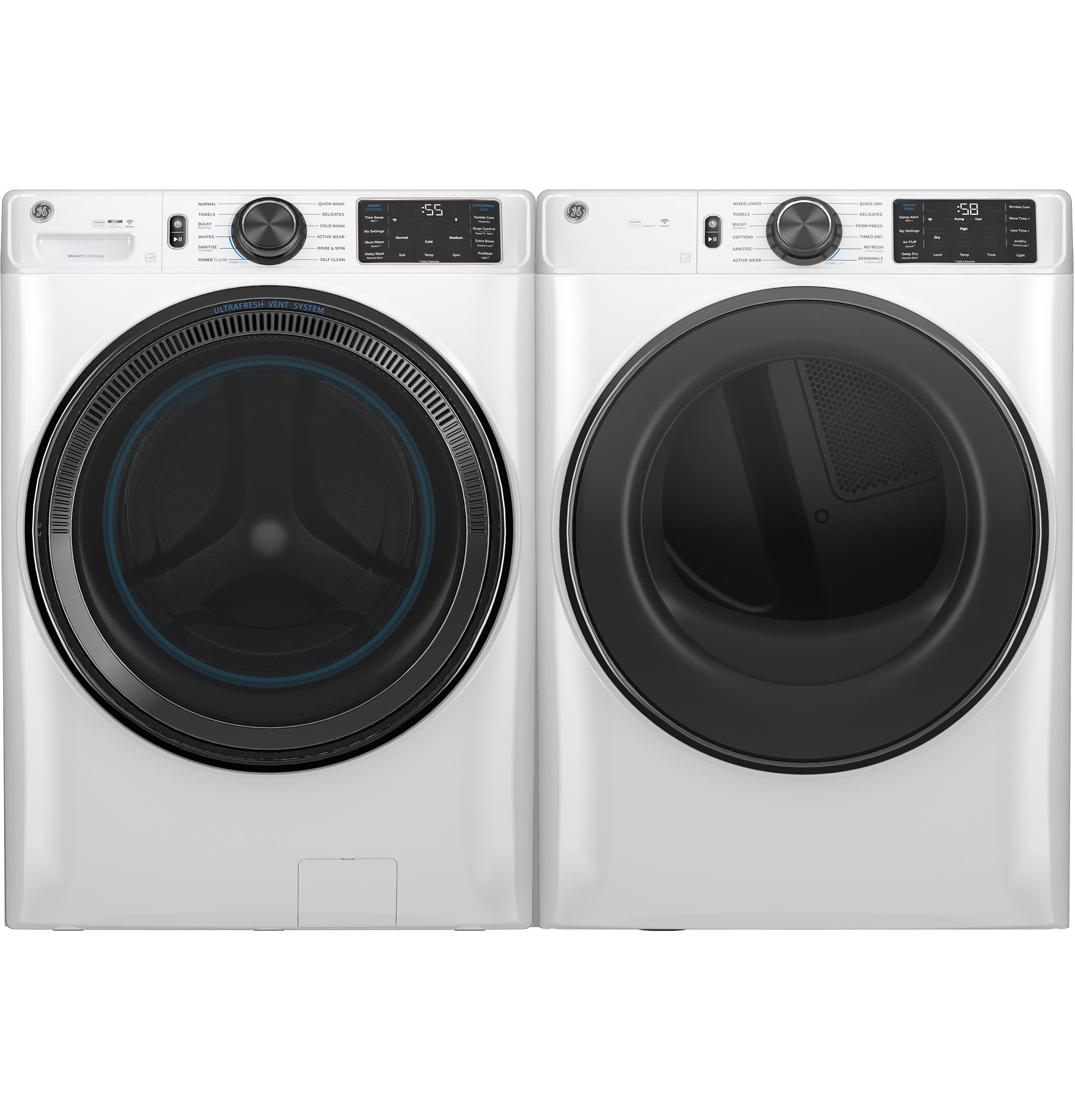 Ge Appliances GFD65GSSVWW Ge® 7.8 Cu. Ft. Capacity Smart Front Load Gas Dryer With Steam And Sanitize Cycle