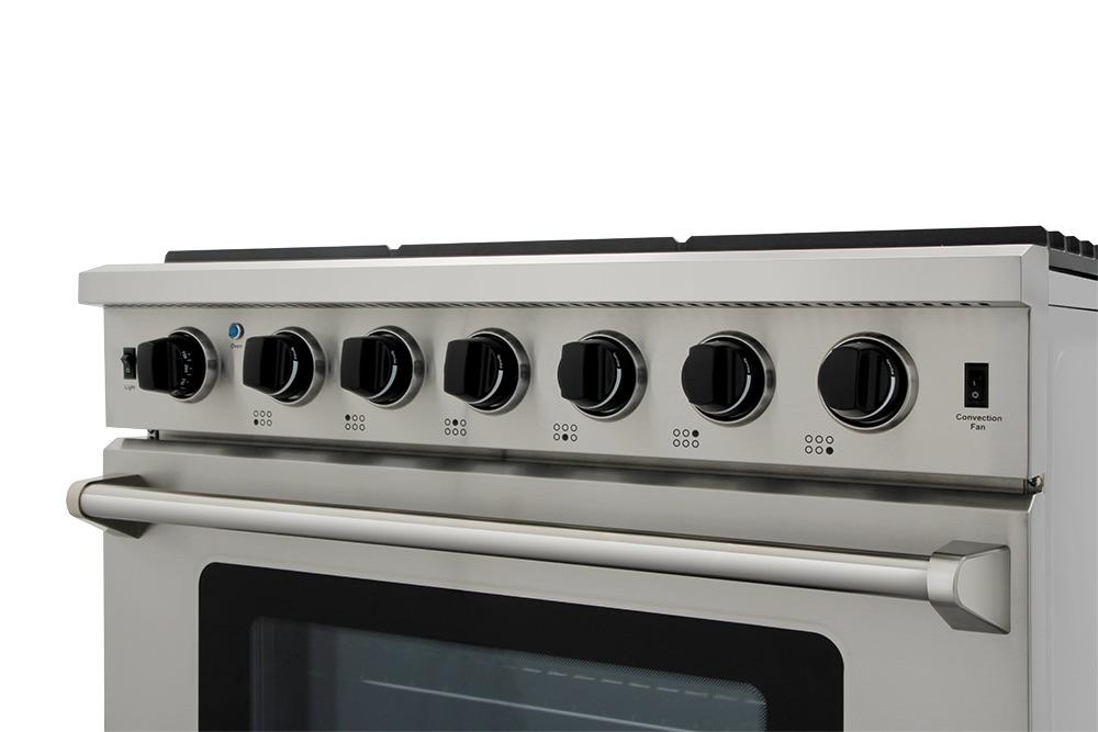 Thor Kitchen LRG3601ULP 36 Inch Gas Range In Stainless Steel - Liquid Propane