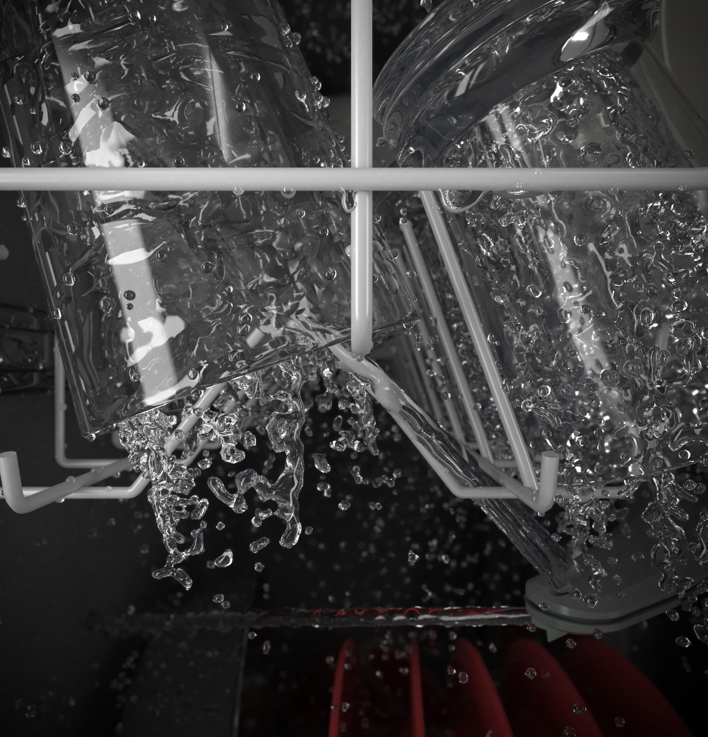 Hotpoint HDF310PGRBB Hotpoint® One Button Dishwasher With Plastic Interior
