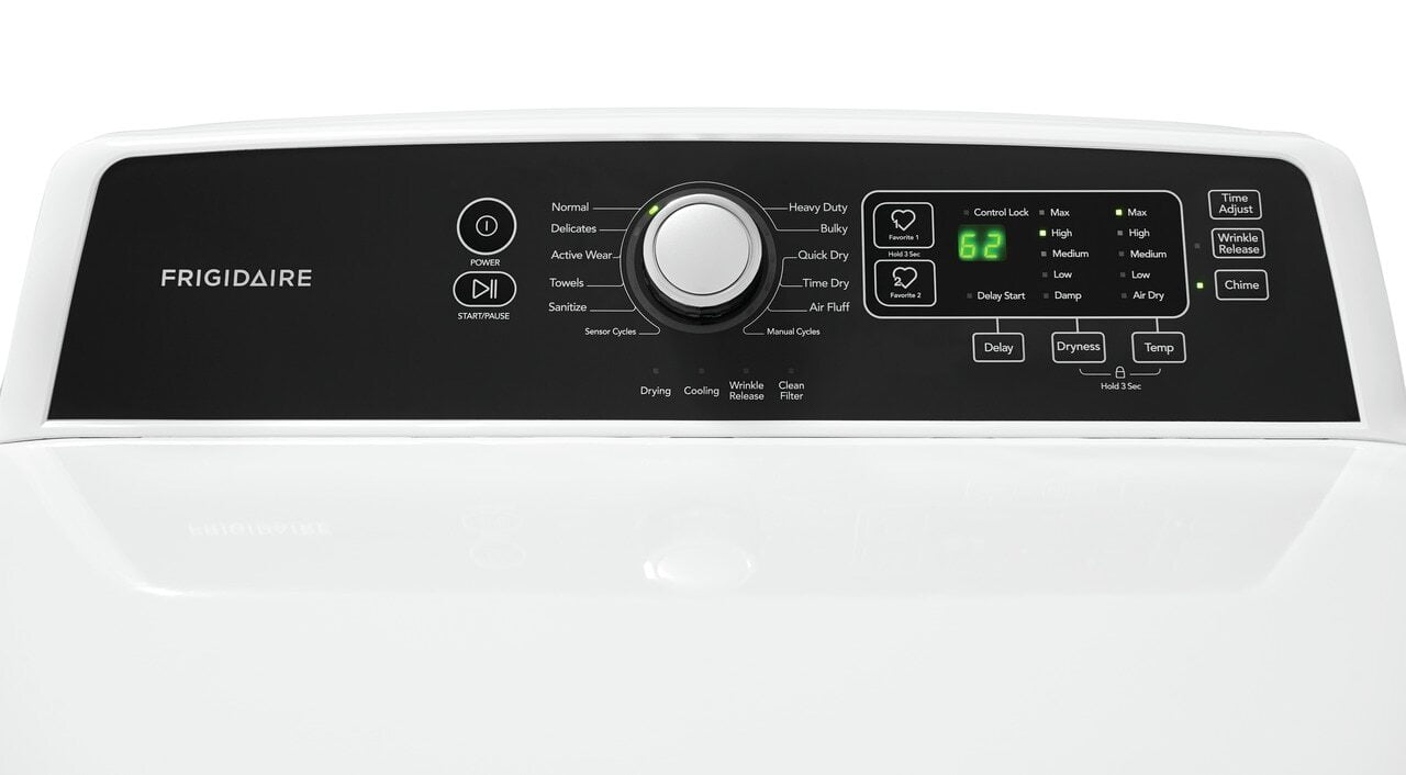 Frigidaire FFRE4120SW Frigidaire 6.7 Cu. Ft. Free Standing Electric Dryer