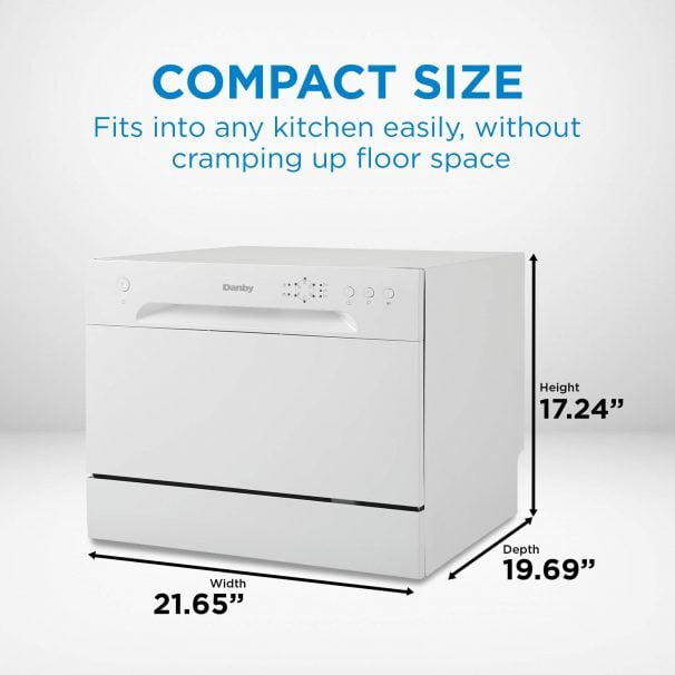Danby DDW621WDB Danby 6 Place Setting Countertop Dishwasher